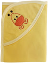 BRANDONN Classic Polar Fleece Side Border Baby Blanket (Mango)