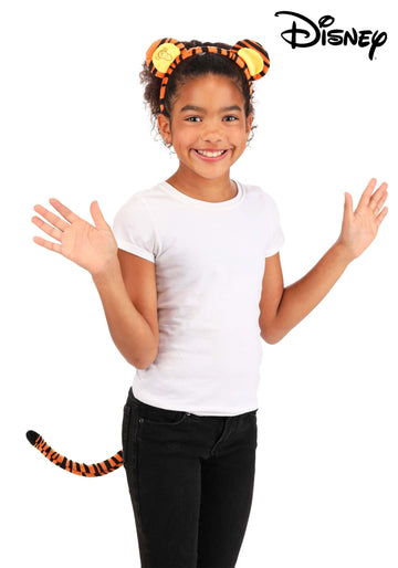 Disney Winnie The Pooh Tigger Ears Headband And Tail Costume Kit For Adults And Kids Standard Orange