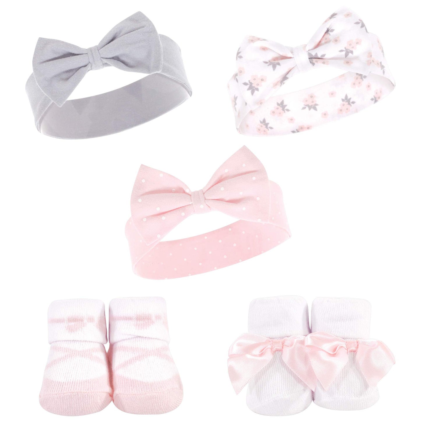 Hudson Baby Unisex Baby Headband And Socks Set, Ballet, 0-9 Months