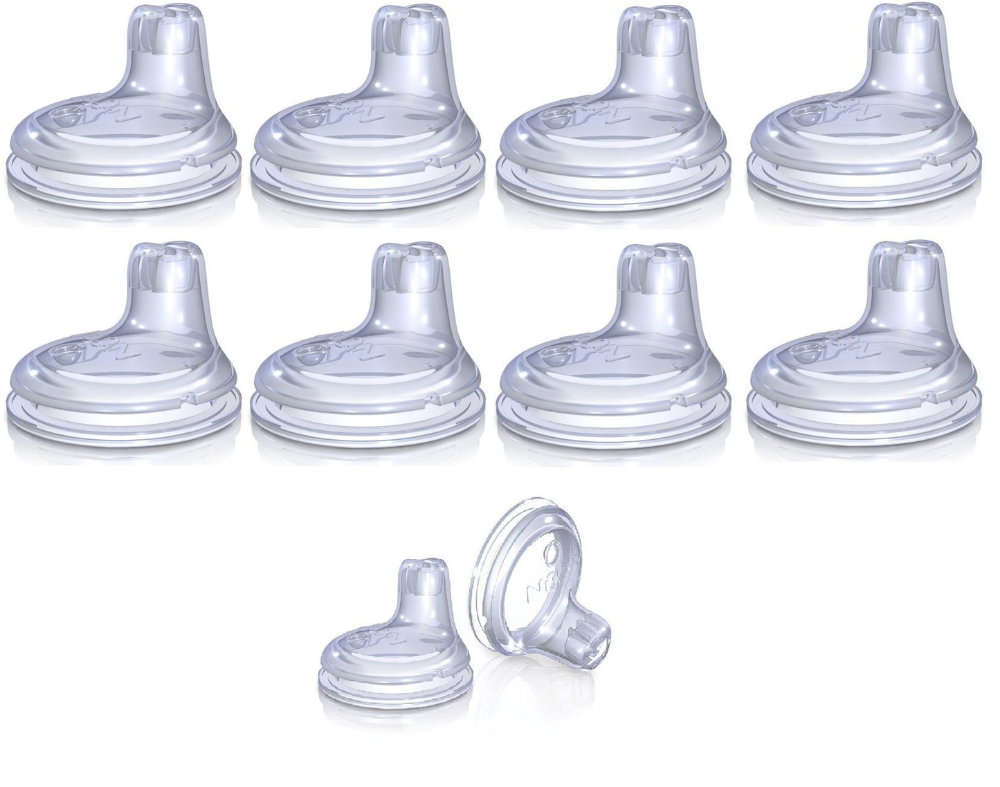 Nuby Replacement Silicone Spouts 10 Pack ((for Item 890 and 891)