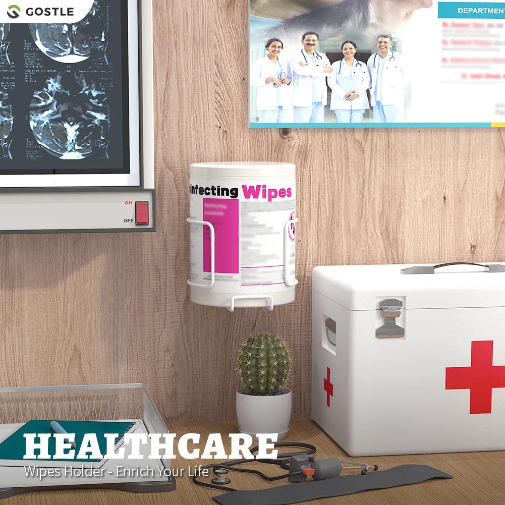 Versatile Wall-Mount Wipes Holder For Cleaning Wipes - Easy Installation, Ideal For Home, Office, And More - No Wipes Included