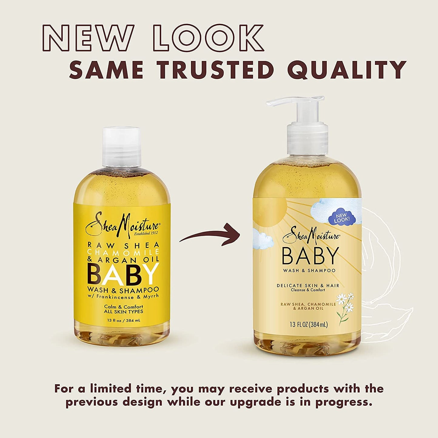 Shea Moisture Baby Shampoo & Wash 13 Ounce Chamomile & Argan Oil (384Ml) (6 Pack)