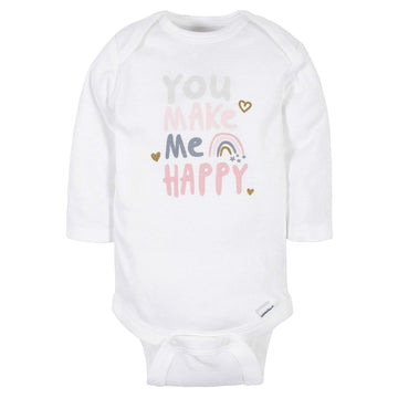 Gerber Baby Girls 6-Pack Long-Sleeve Onesies Bodysuits And Toddler T Shirt Set, Bear Pink, 6-9 Months Us