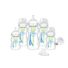 Dr. Brown'S Natural Flow Anti-Colic Options+ Wide-Neck Baby Bottle Newborn Feeding Set With Baby Bottle Travel Caps