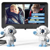 Grownsy Baby Car Camera For 2 Kids, 7 In Ultrawide Ahd Car Baby Monitor With 2 Camera, Backseat Mirror For Baby Rear Facing With