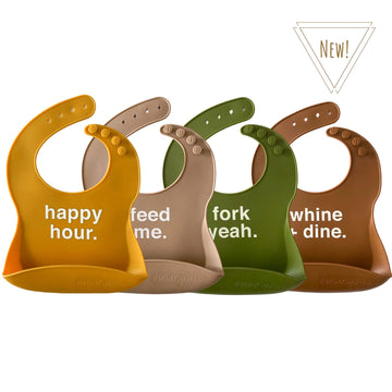 Denver James Silicone Feeding Bibs | Dishwasher Safe. Waterproof. Adjustable.