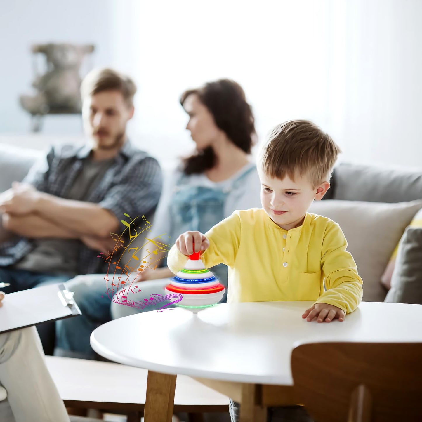 Stobok Spinning Top Toy With Led And Music Peg-Top Hand Spinner Gyro Toy Gift For Kids