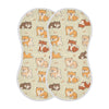 YYZZH Lovely Shiba Inu Dog Muslin Burp Cloths for Baby 2 Pack Soft 100% Cotton Baby Washcloths Bibs for Boy Girl