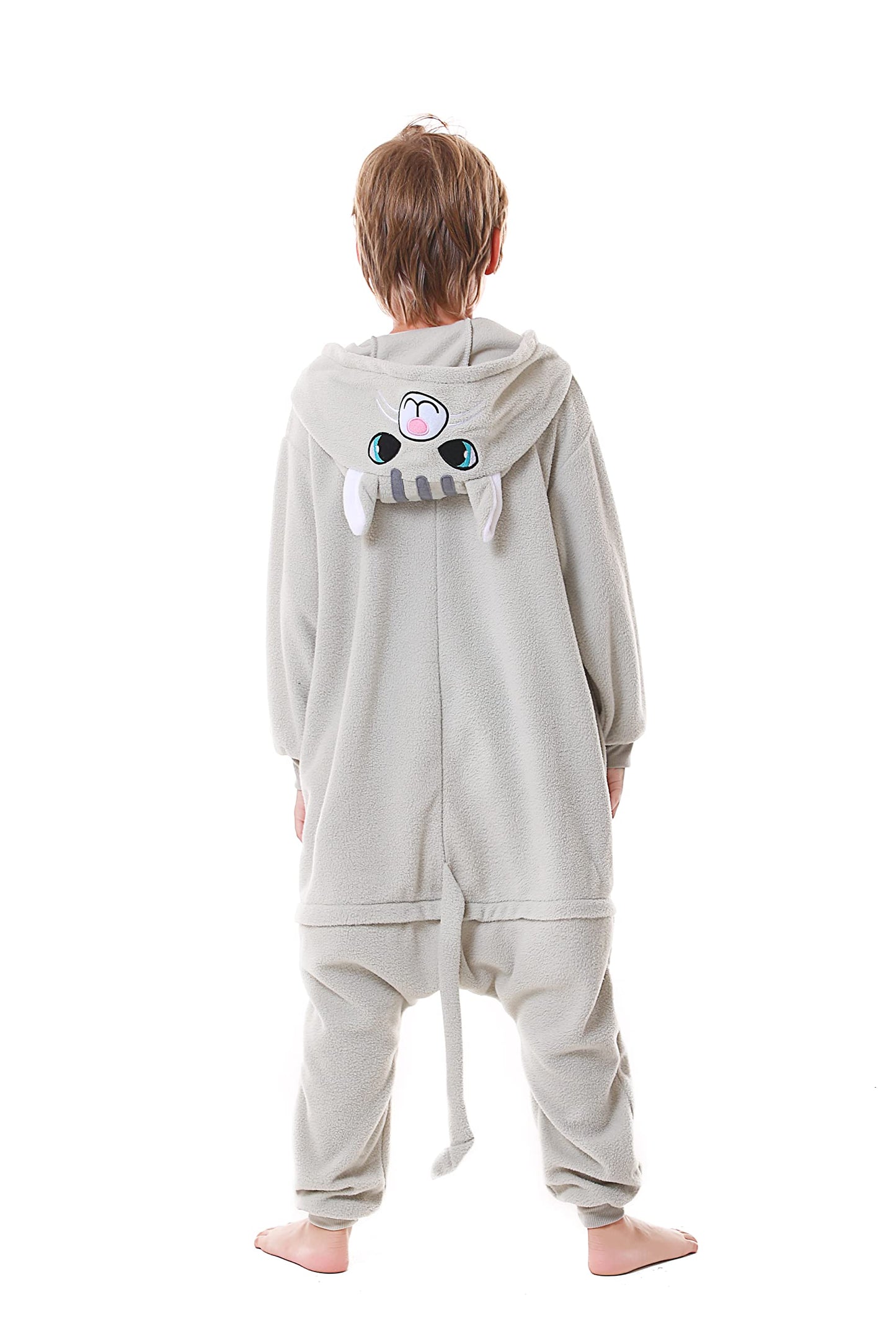 Canasour Cat Onesie Kids Halloween Cosplay Costume Girls One Piece Pjs Anime Unisex Hoodie Pajamas Grey For 5T Boys Party Pyjama