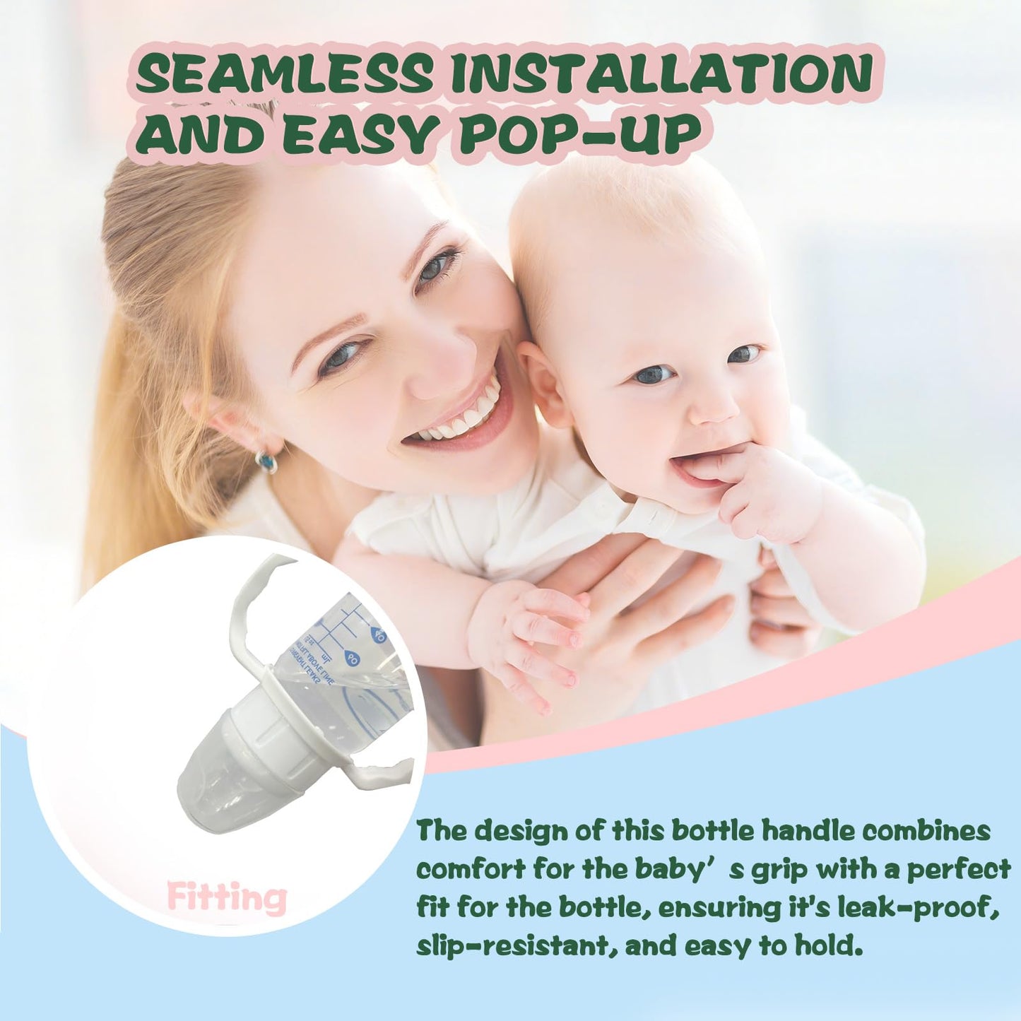 Handles Compatible For Dr Brown Narrow Baby Bottles, Feeding Bottle Holder Accessories, Pack Of 4