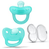 Smilo Newborn Baby Pacifier With Sterilization Box - 2 Pack Of Orthodontic Pacifiers For Babies From 0-2 Months - Expands To Sup