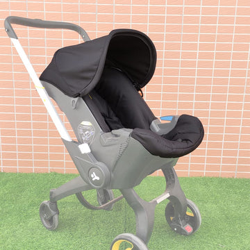 Changing Washing Kit ,Canopy Sunshade Cover,Compatible With Car Seat Doona Strollers (Black)