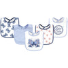 Hudson Baby Unisex Baby Cotton Bibs, Beautiful Butterfly, One Size