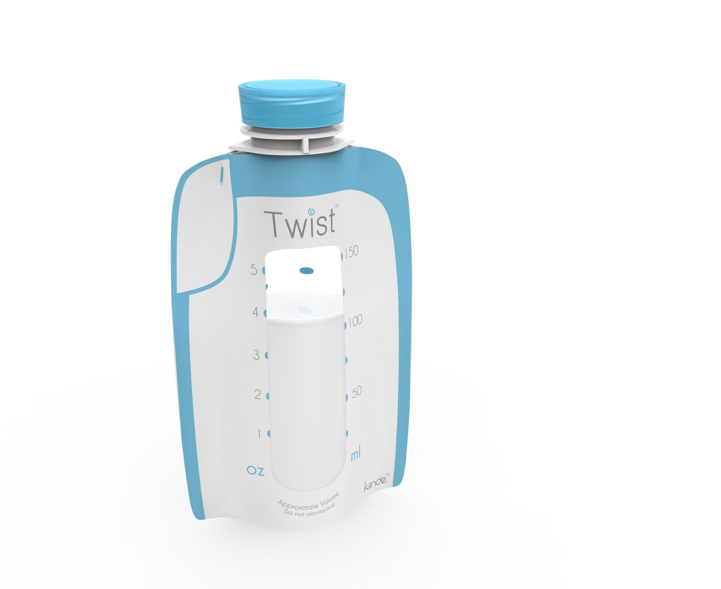 Kiinde Twist Pouch Breast Milk Storage Bags for Pumping, Freezing, and Feeding. Direct pump, direct feed, pre-sterilized, 6 Ounc