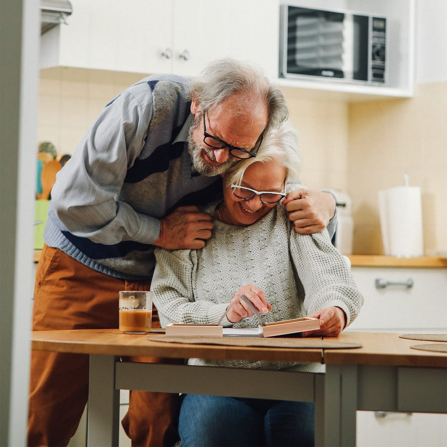 Hamuiers Pregnancy Announcement For Grandparents, Baby Announcement Ideas Sonogram Picture Frame Wooden Keepsake Box, First Time