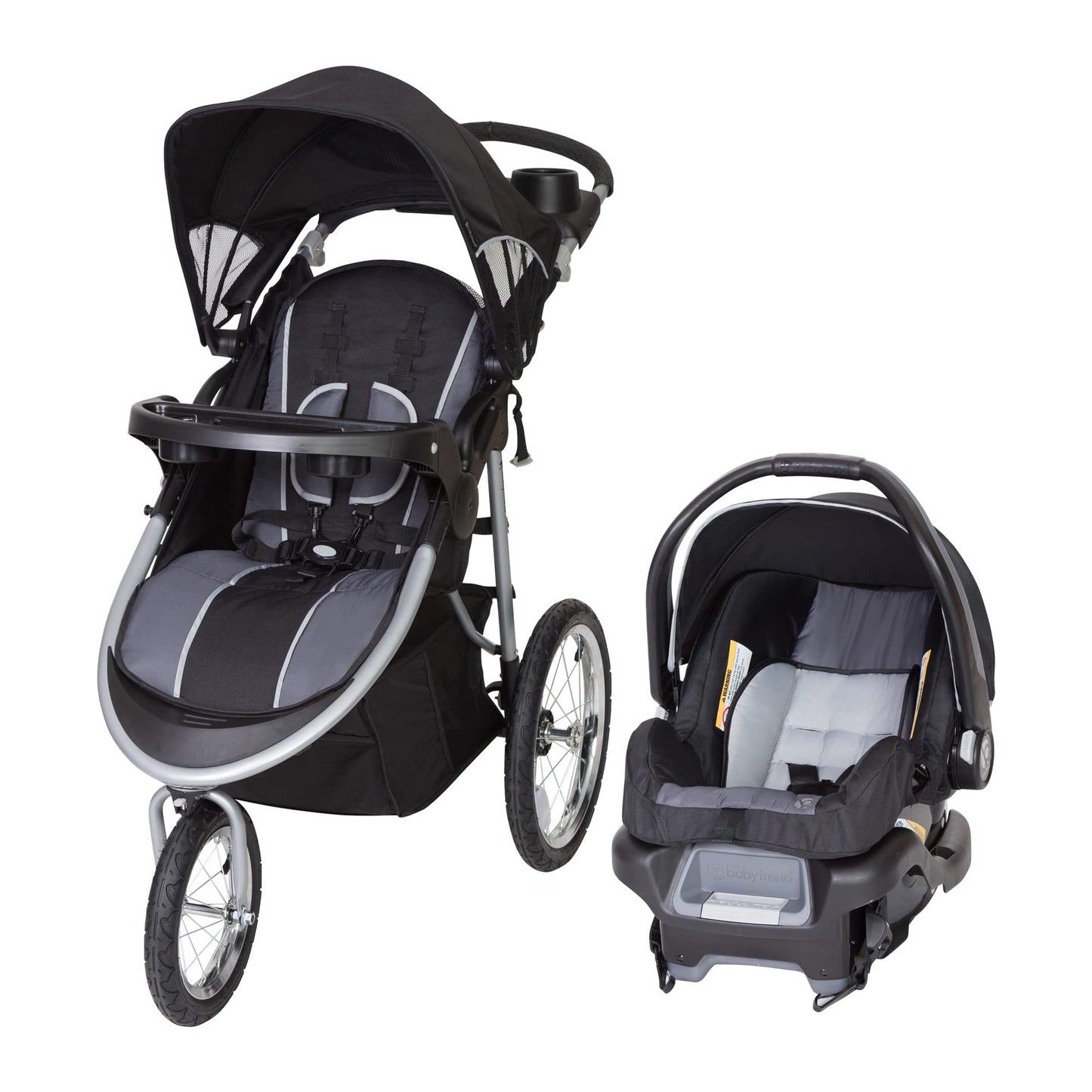 Baby Trend Pathway Jogger Travel System with Ally Infant Car Seat, Optic Grey