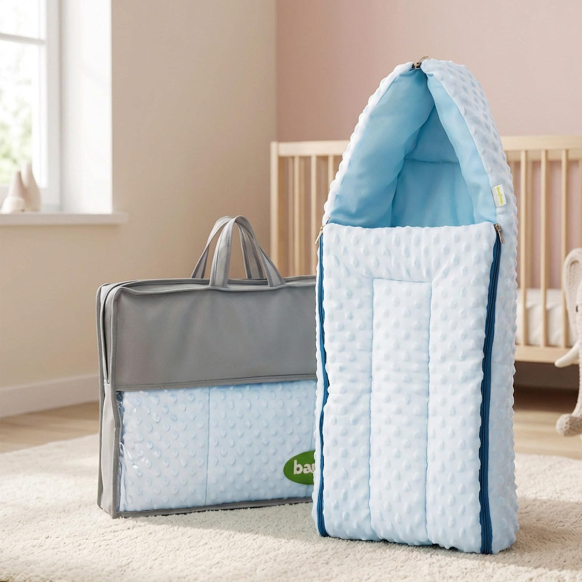 Baybee 3 in 1 Baby Carry Nest for New Born | Baby Sleeping Bag for 06 Months | Breathable Cotton Bedding Set | Foldable Portabl