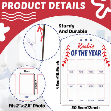 Berry First Year Photo Board Strawberry Birthday Party Wooden Board Decorations 12 Monthly Milestone Picture Frame One Year Old