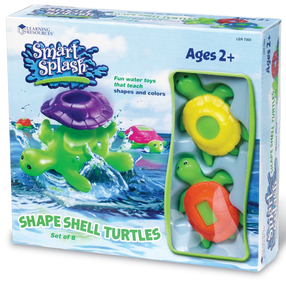 Learning Resources Shape Shell Turtles, Set of 8,Multi-color,5