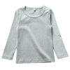 Kisbini Unisex Girls 100% Cotton Long Sleeve T-Shirt Top Tees Light Grey 5T