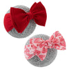 Qfv Baby Girl Bows Newborn Headband Valentine'S Infant Big Bows For Birthday/Baby Shower/Photography/Baby Gifts (Red & Pink Love