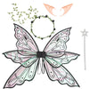 Gold Fairy Wings For Adults Dress Up Sparkling Sheer Butterfly Halloween Costume Angel Wings For Women Girls