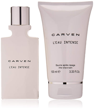 Leau Intense By Carven For Men - 2 Pc Gift Set 1.66Oz Edt Spray, 3.33Oz After Shave Balm