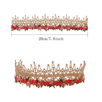 Bfnaagirl Baby Girl Floral Headband Nylon Flower Crown Elastic Hairband 3Pcs Hair Accessories Gift For Girls (9562)