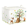 Clastyle Woodland Animals Bear Fox Raccoon Tree Baby Gift Storage Basket Deer Owl Collapsible Rectangular Shelf Basket Toy Book