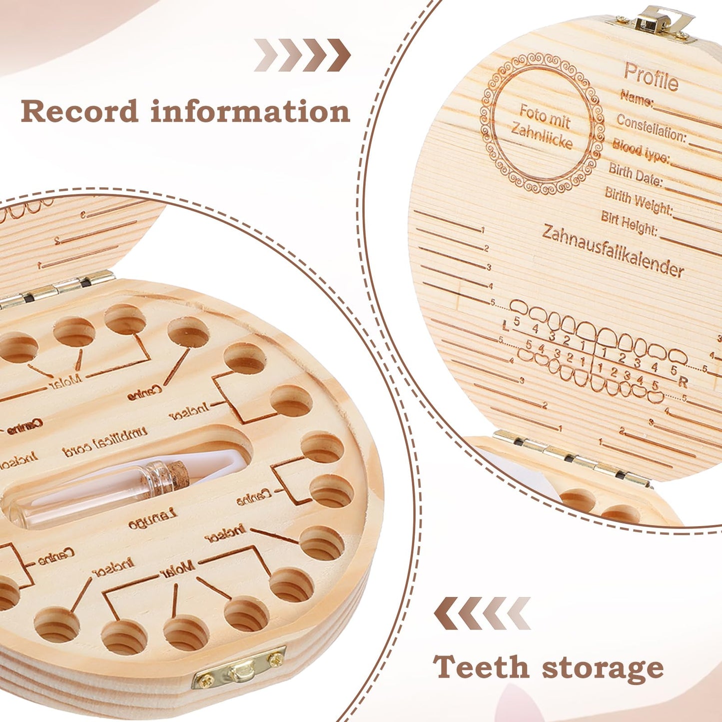 Baby Tooth Fairy Box Baby Tooth Keepsake Box For Lost Tooth Tooth Holder For Kids Wooden Kids Keepsake Organizer Cute Children T