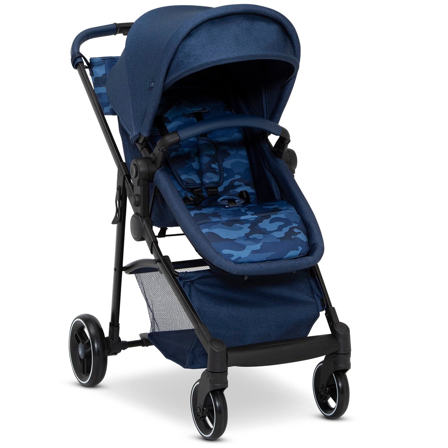 GAP babyGap 2-in-1 Carriage Stroller - Car Seat Compatible - Easy One-Handed Fold - Lightweight Stoller with Oversized Canopy &