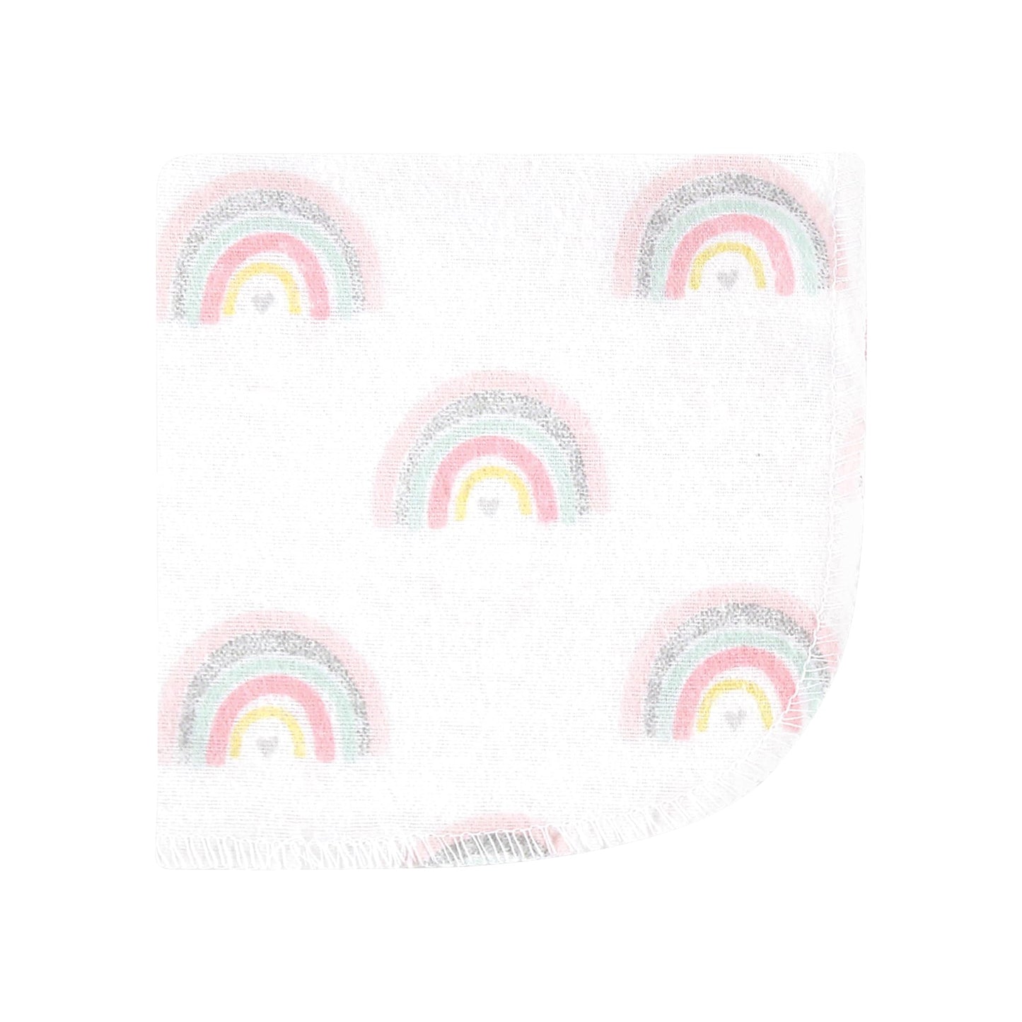 Hudson Baby Unisex Baby Flannel Cotton Washcloths 12-Pack, Girl New Elephant, One Size