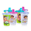 Nuby Wash Or Toss Reusable Cups & Lids With Spout, Nickelodeon Dora The Explorer, 10 Oz, 6 Count