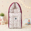 NAAVIGAN Baby Carry Nest for New Born, Baby Sleeping Bag for New Born, Portable Hooded Baby Wrapper with Zip Closure, Aqua Blue