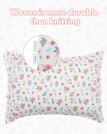 Alvababy Toddler Pillowcases 2 Pack Organic Cotton Kids Pillow Cover Fit 13'X 18' Or 12'X17' Envelope For Girl Boy Sleepy Tr