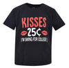 Unique Baby Boys Toddler 25 Cent Kisses Valentines Day Shirt Outfit (10 Years) Black