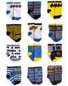 Dc Comics Baby Boys/Girls 12 Pack Socks: Batman, Wonder Woman, Superman, Justice League, Super Girl, Size Age 6-12M, Blue/Yellow