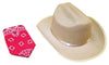 Aeromax Jr. Cowboy Hat With Bandanna, Tan One Size
