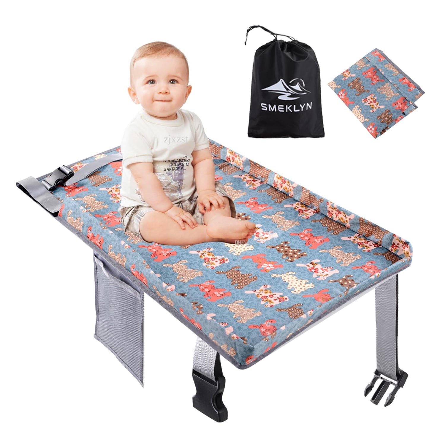 Toddler Airplane Travel Bed, Airplane Seat Extender Footrest for Kids, Portable Baby Travel Essentials for Flying, Kids Plane Be