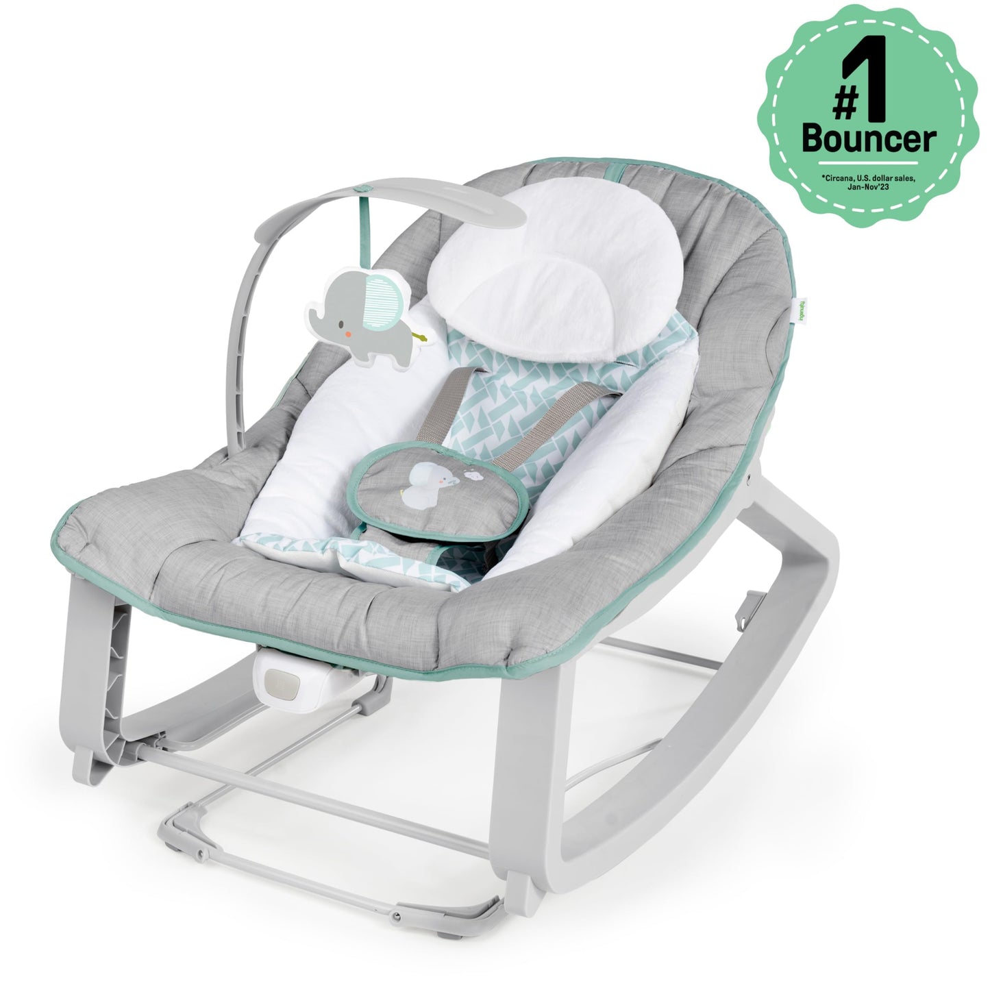Ingenuity Keep Cozy 3-In-1 Grow With Me Vibrating Baby Bouncer, Seat & Infant To Toddler Rocker, Vibrations & -Toy Bar, 0-30 Mon