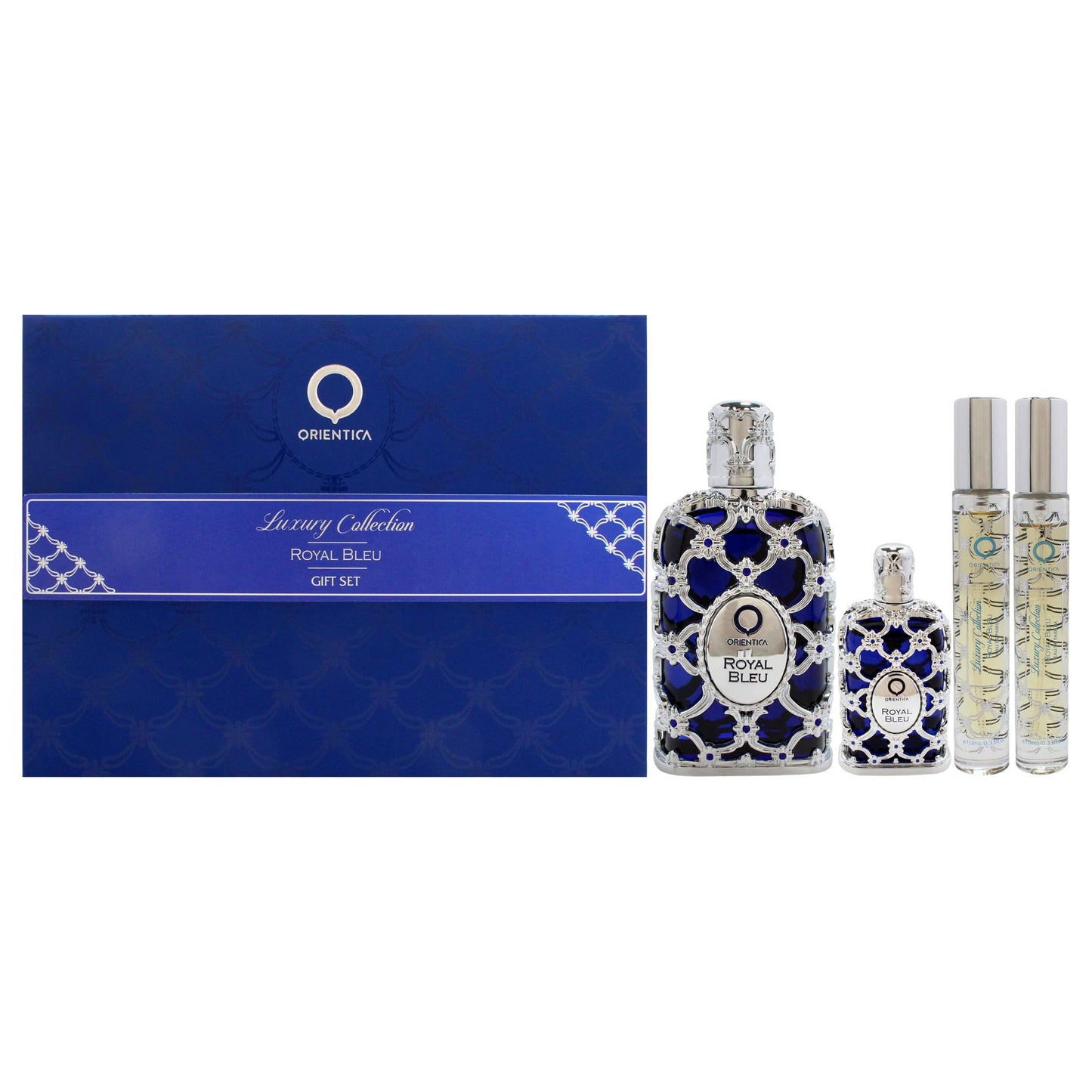 Royal Bleu By Orientica For Unisex - 4 Pc Gift Set 2.7Oz Edp Spray, 2 X 10Ml Edp Spray, 7.5Ml Edp Splash