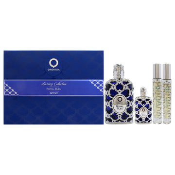 Royal Bleu By Orientica For Unisex - 4 Pc Gift Set 2.7Oz Edp Spray, 2 X 10Ml Edp Spray, 7.5Ml Edp Splash