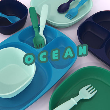 Kids Dinnerware Set - 15 Pieces - 3 Place Settings - Tough Tableware For Toddlers - Made In The Usa - Dishwasher And Microwave S