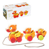Cubika Wooden Walk Along Ducks - Pull Toys for Toddlers Ages 1-3 - Montessori Inspired, FSC-Certified Wood, German Water-Based P