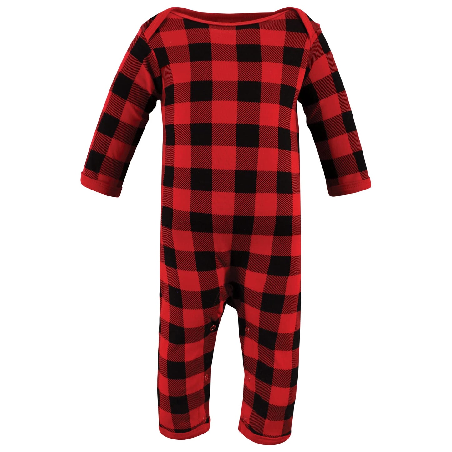 Hudson Baby Girls Unisex Cotton Coveralls, Buffalo Plaid Family, 9-12 Months, Buffalo Plaid Family, 9-12 Months Us