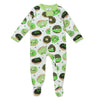 Honestbaby Baby Celebration Sleep & Play Footed One-Piece Pajama Sleeper 100% Organic Cotton, Shamrock Sprinkles
