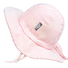 Jan & Jul Infant Girl Sun-Hat, Upf 50+, 100% Cotton (S: 0-6 Months, Pink Stripes)