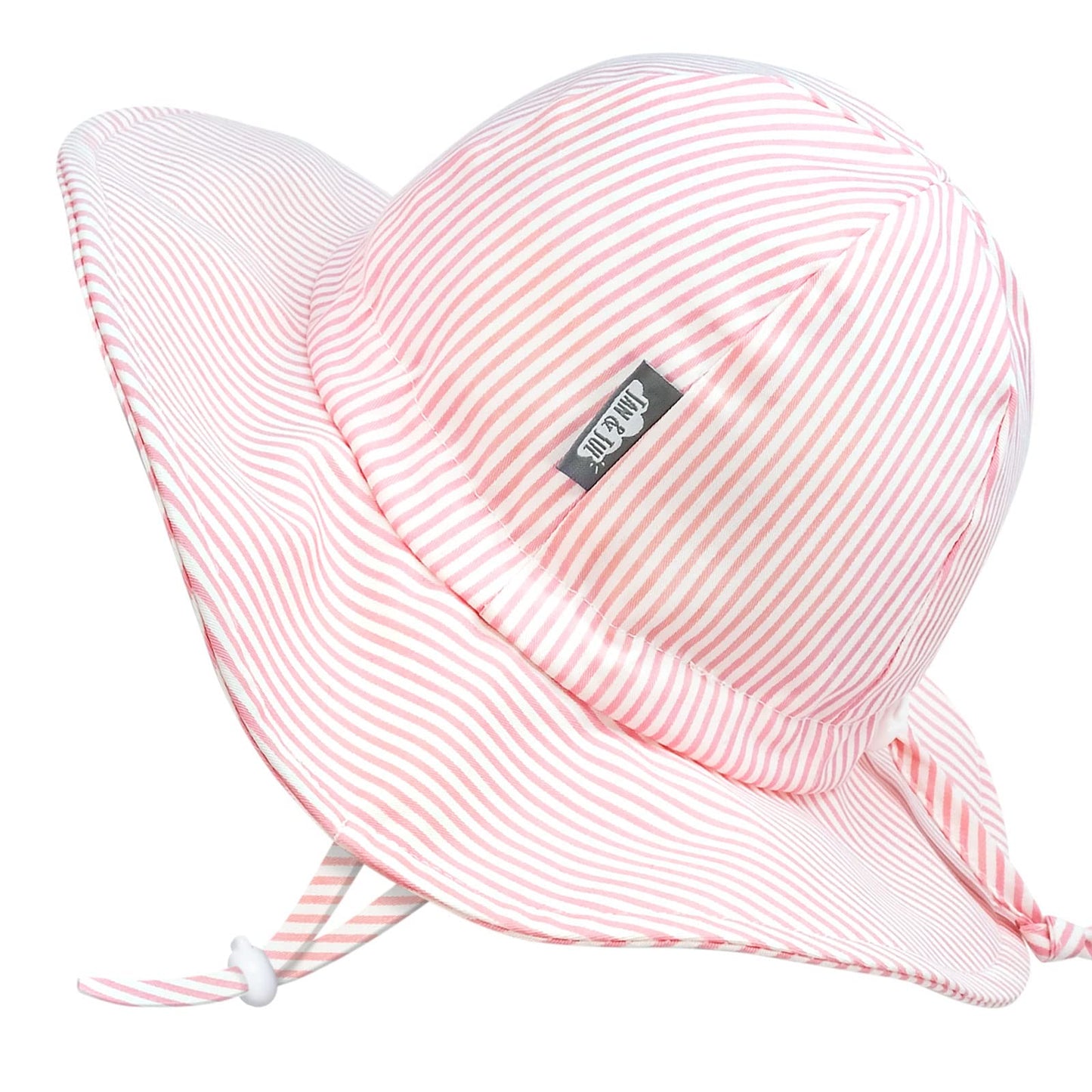 Jan & Jul Infant Girl Sun-Hat, Upf 50+, 100% Cotton (S: 0-6 Months, Pink Stripes)