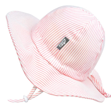 Jan & Jul Infant Girl Sun-Hat, Upf 50+, 100% Cotton (S: 0-6 Months, Pink Stripes)