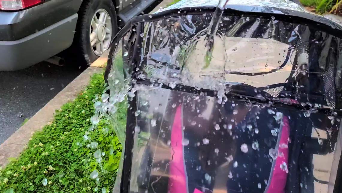 Rain & Wind Shield Transparent Baby Stroller Cover For Travel Stroller Rin Cover Universal No Window Clear2